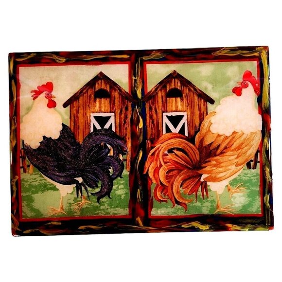 CHICKEN ROOSTER KITCHEN Trivet Tile for Country Farmhouse, Fun Serving Tray - Picture 2 of 9